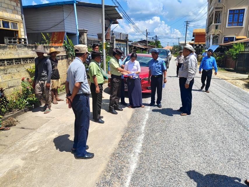 လဲချားမြို့နယ်၌ ၂၀၂၆-၂၀၂၇ ဘဏ္ဍာရေးနှစ်၊ ပြည်နယ်ဘဏ္ဍာရန်ပုံငွေဖြင့် ဆောင်ရွက်သည့်လုပ်ငန်းများဆောင်ရွက်နေမှုအခြေအနေများအား ကွင်းဆင်းစစ်ဆေး