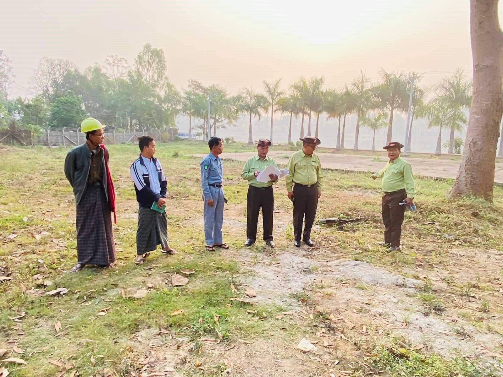 ကယားပြည်နယ်၊ လွိုင်ကော်ခရိုင်၊ လွိုင်ကော်မြို့၊ ထေးငှားလျားရပ်ကွက်အတွင်း၌ အများသူငှာ အပန်းဖြေအနားယူရန် သတ်မှတ်ထားသည့်မြေနေရာအား ကွင်းဆင်းစစ်ဆေး