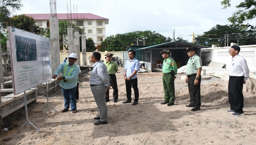 Inspected the progress of staff housing construction in Nam Baw Wan (B) Ward, Loikaw Town, Loikaw Township, Loikaw District, Kayah State.