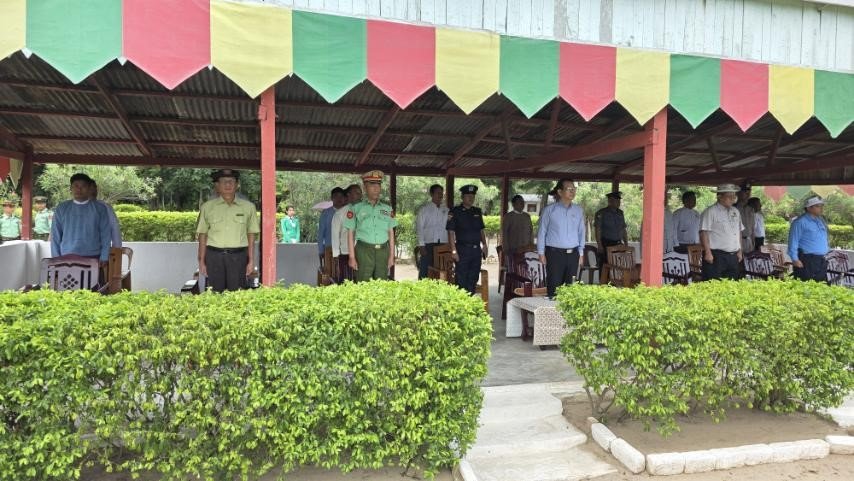 Attended the opening ceremony of People's Military Service Course No. 27 held at No. 3 Basic Military Training School in Shwe Nan Paw Village, Myin Na Village Tract, Yamethin Township, Yamethin District, Mandalay Region.