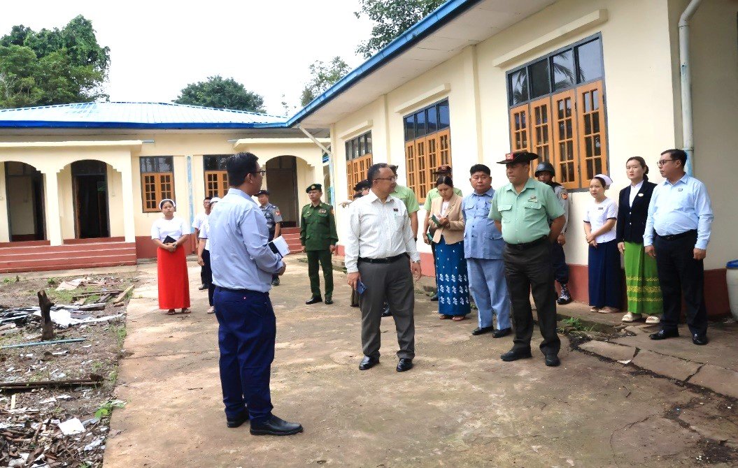 ကယားပြည်နယ်၊ လွိုင်ကော်ခရိုင်၊ လွိုင်ကော်မြို့နယ်၊ လွိုင်လင်လေးမြို့၌ တိုက်နယ်ဆေးရုံပြုပြင် တည်ဆောက်နေမှုနှင့် မြို့တွင်းကျောက်ချောလမ်းခင်းခြင်းလုပ်ငန်းဆောင်ရွက်မှုအခြေအနေများအား ကြည့်ရှုစစ်ဆေး