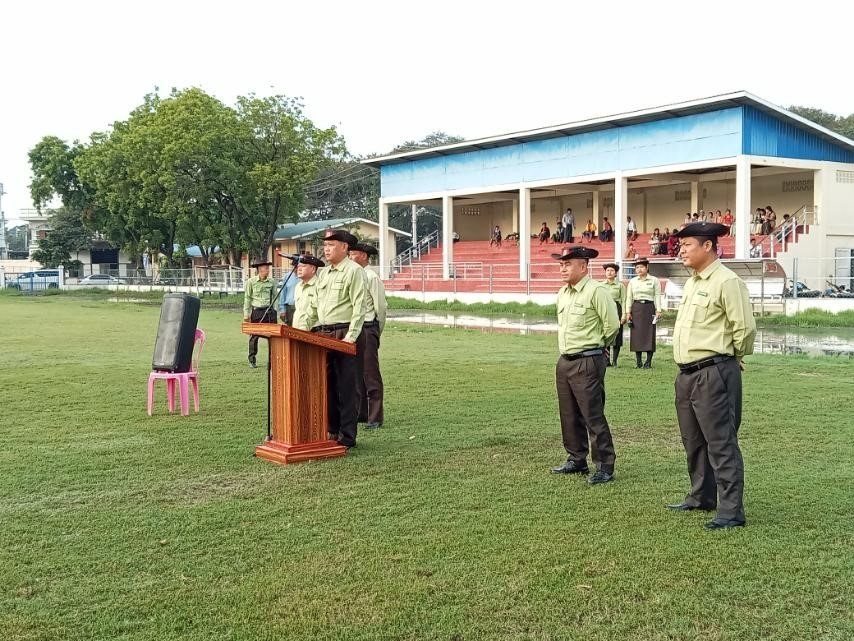 Attending the Opening Ceremony of the Football Tournament Commemorating the 38th Anniversary of the General Administration Department at Kyaukse District Sports Ground, Mandalay Region
