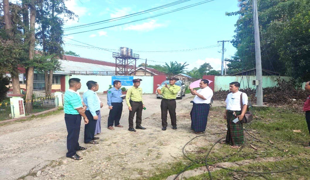 မြစ်ကြီးနားမြို့၊ သီတာရပ်ကွက်ရှိ မူးယစ် ဆေးစွဲရောဂါကုဆေးရုံကြီးအတွင်း လျှပ်စစ်ထရန်စဖော်မာပျက်စီးနေမှုအခြေအနေများအား ကြည့်ရှု စစ်ဆေး