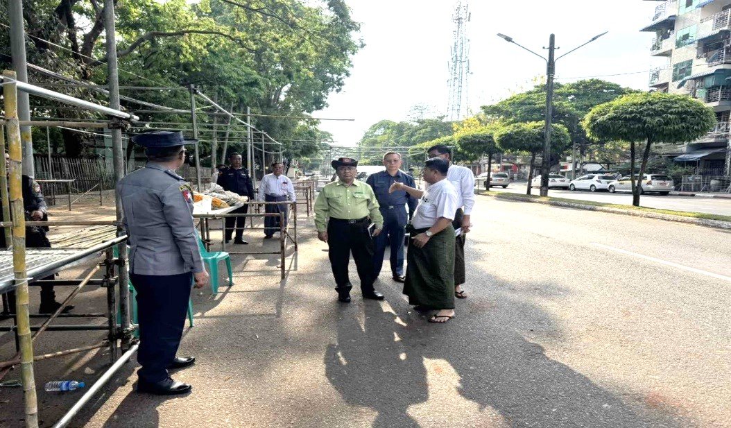 ရန်ကုန်တိုင်းဒေသကြီး၊ အလုံခရိုင်၊ ကြည့်မြင်တိုင်မြို့နယ်၌ ကျင်းပပြုလုပ်မည့် ၁၃၈၇ ခုနှစ်၊ မြန်မာ့ရိုးရာ မဟာသင်္ကြန်ပွဲတော် စည်ကားသိုက်မြိုက်စွာကျင်းပနိုင်ရေး ကြိုတင်ပြင်ဆင်ဆောင်ရွက်ထားရှိမှု အခြေအနေများအား ကြည့်ရှုစစ်ဆေး